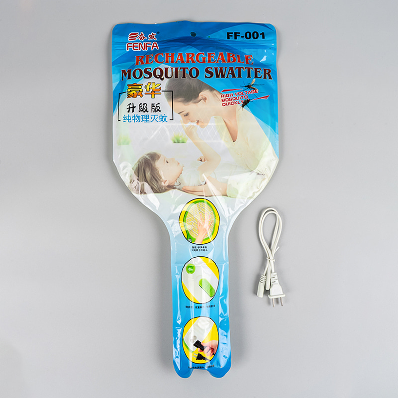 FF-001 400mA 3-kolorowa elektryczna packa na komary z przewodem w kształcie ósemki FF-001 400mA 3-kolorowa elektryczna packa na komary z przewodem w kształcie ósemki